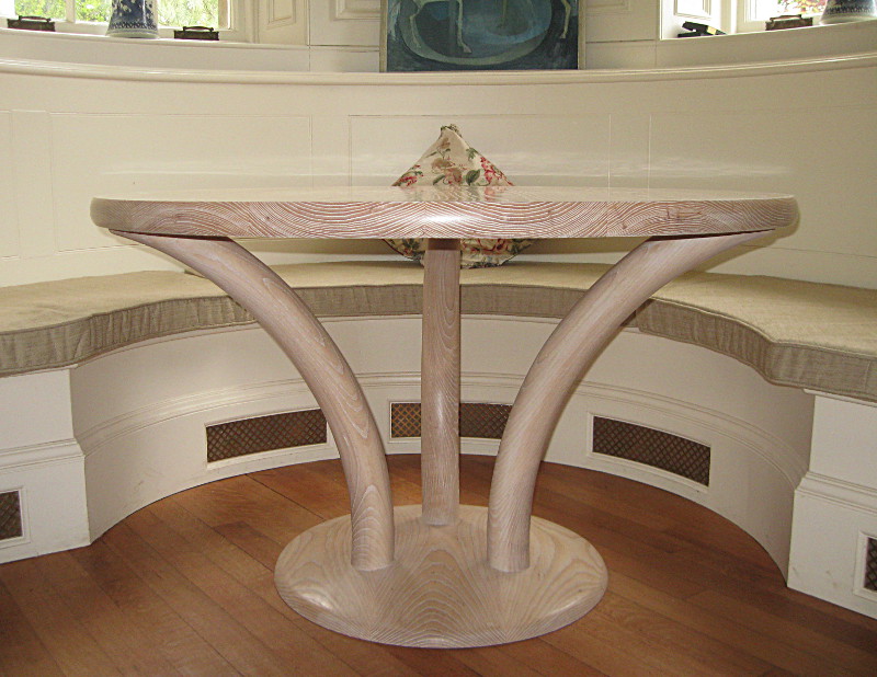 Circular Limed Ash Dining Table Image 2