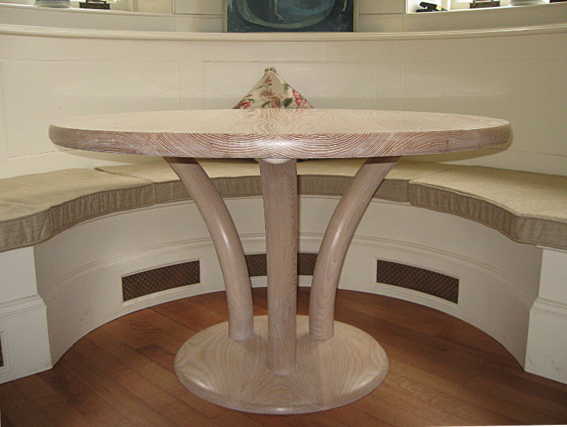 Circular Limed Ash Dining Table Image 3