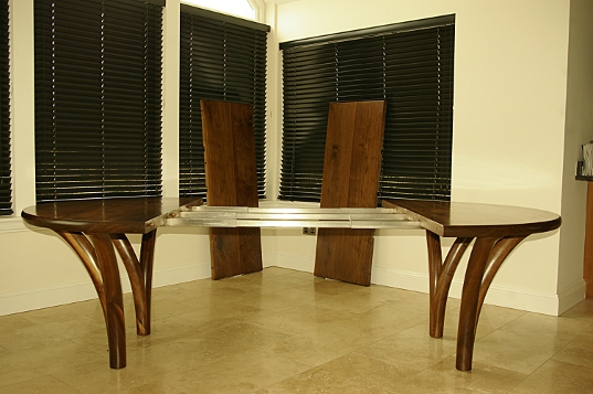 Extending Solid Walnut Dining Table Image 4