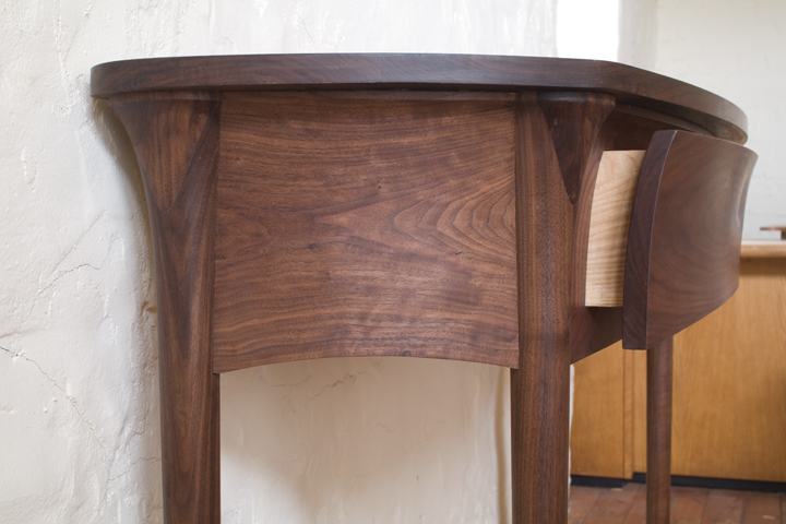 Solid walnut console table and hall bench Image 3